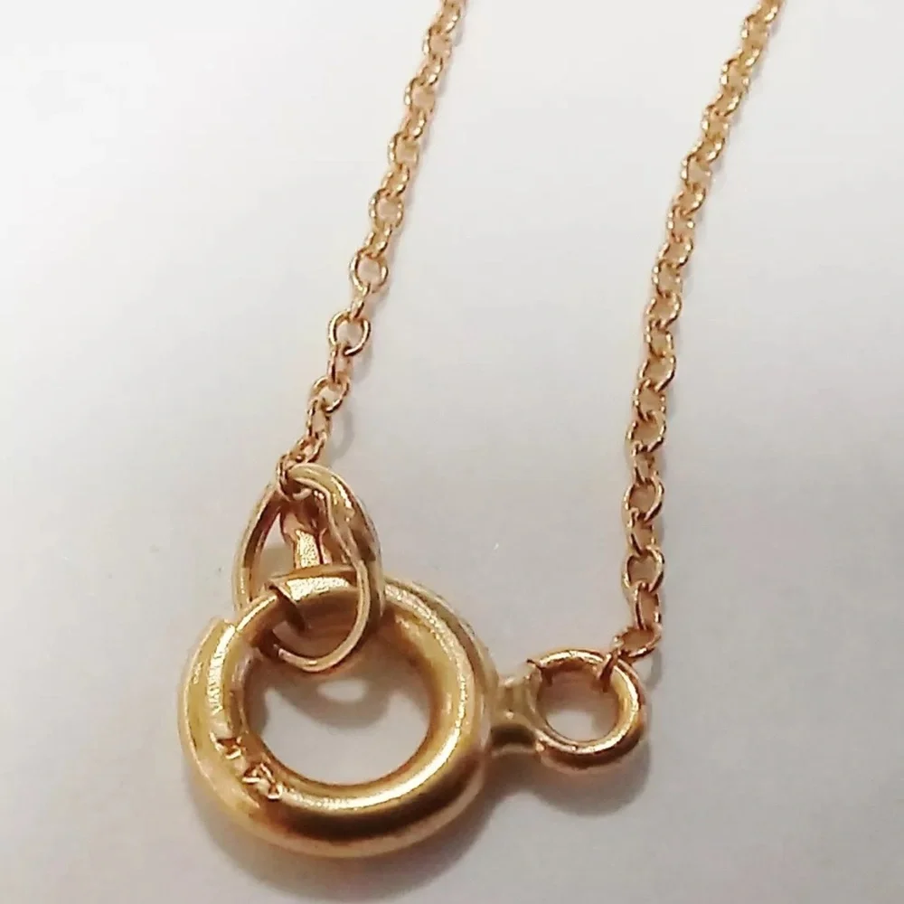 🌹SOLD! ❌ 18K Open Heart Red Ruby Diamond Necklace - Picture 6 of 11